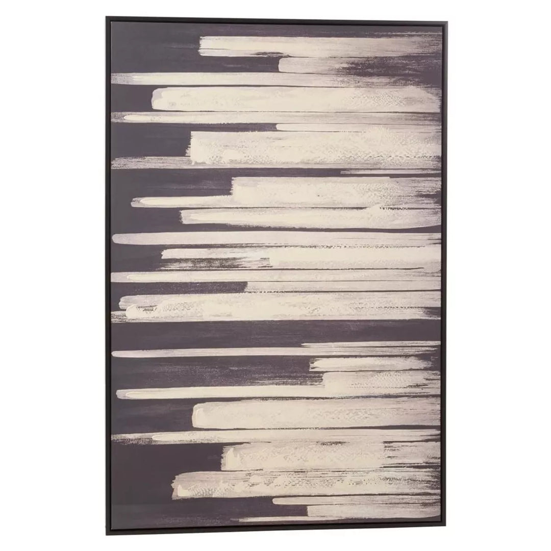 Astratto Black & Natural Canvas Wall Art