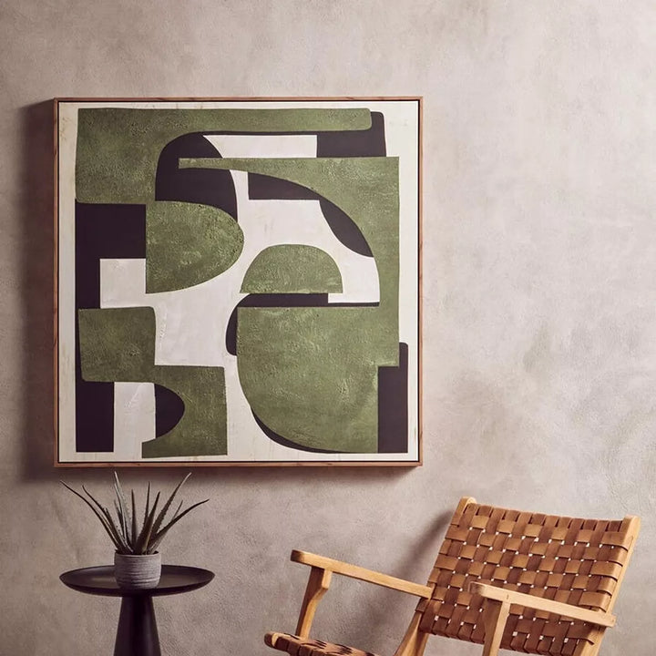 Astratto Green Textured Abstract Wall Art