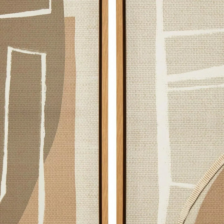 Astratto Set of 2 Neutral Abstract Canvas Wall Art