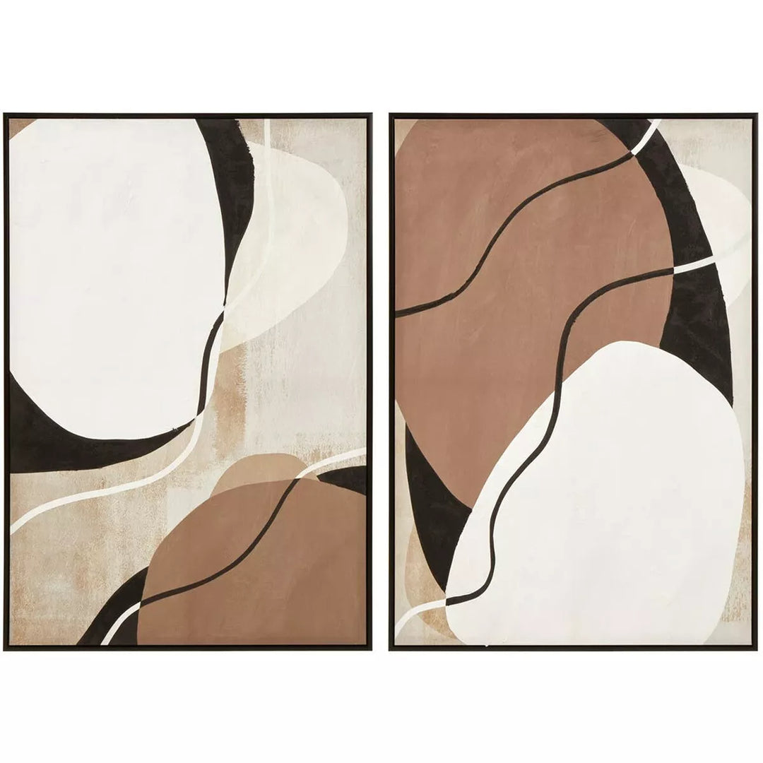 Astratto Set of 2 Abstract Earthy Tones Canvas Wall Art