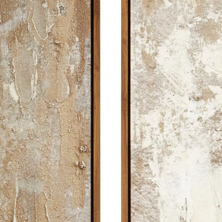 Astratto Set of 2 Neutral Hued Textured Wall Art