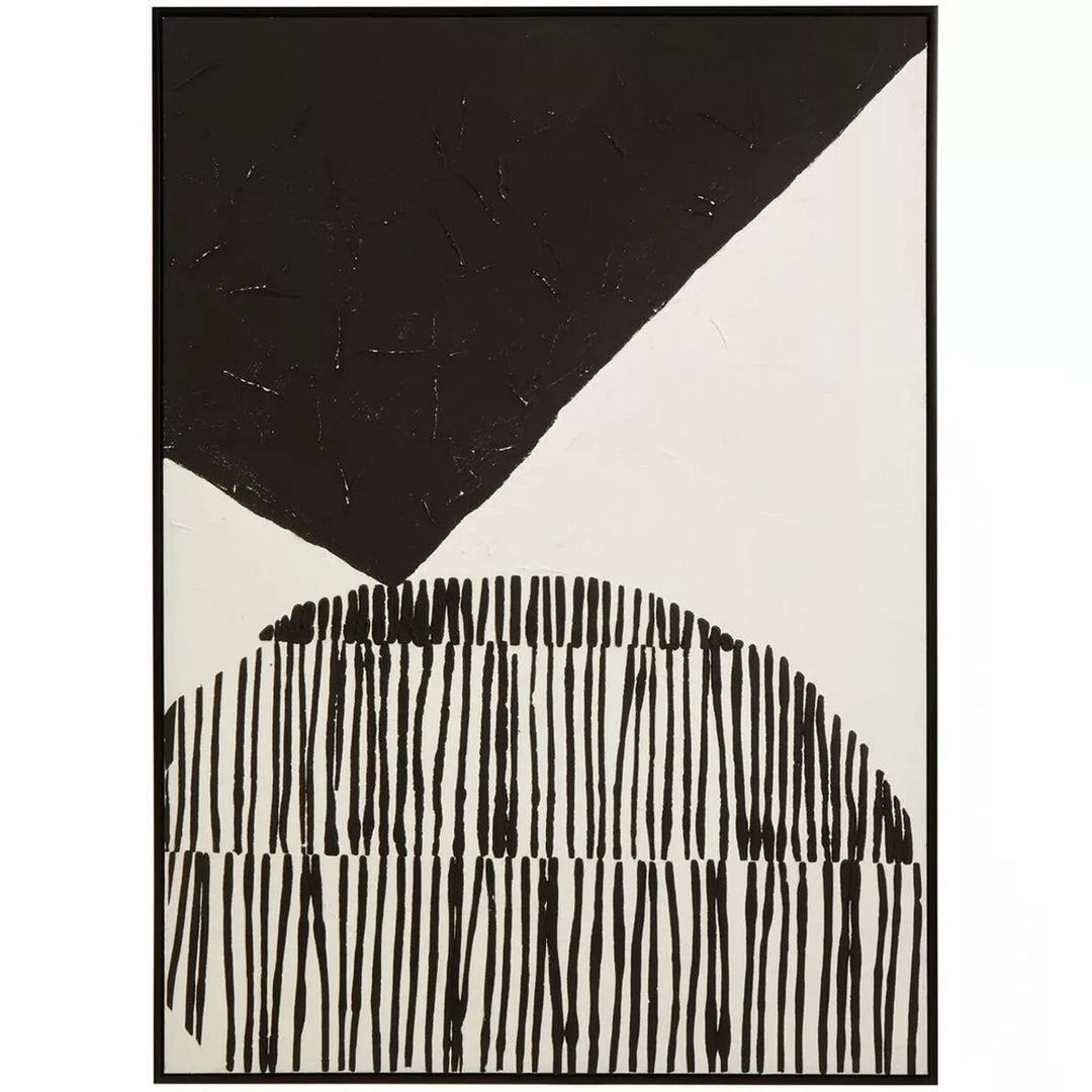 Astratto Black & White Abstract Hand Painted Wall Art