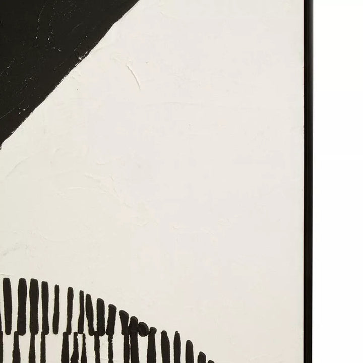 Astratto Black & White Abstract Hand Painted Wall Art