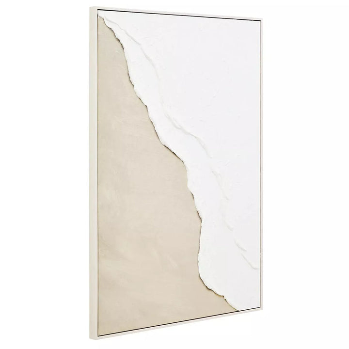Astratto Canvas Natural & White Textured Plaster Wall Art