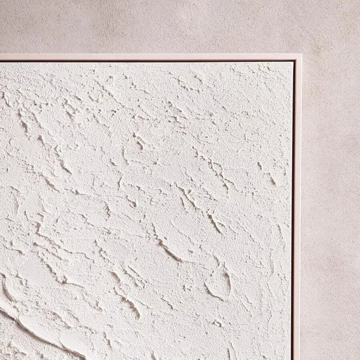 Astratto Canvas Natural & White Textured Plaster Wall Art