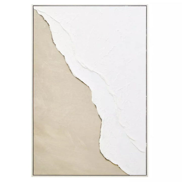 Astratto Canvas Natural & White Textured Plaster Wall Art