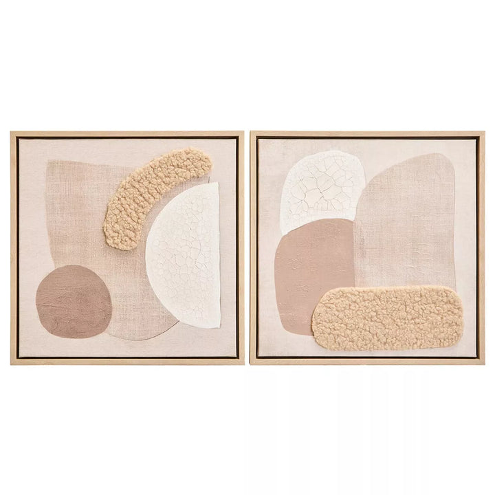 Astratto Set Of 2 Natural Textured Wall Art