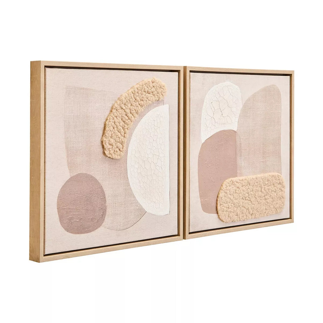Astratto Set Of 2 Natural Textured Wall Art