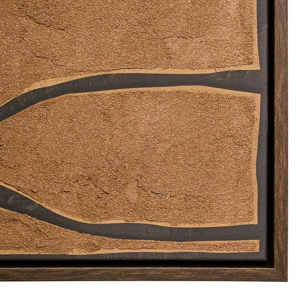 Astratto Set Of 2 Brown & Black Textured Wall Art