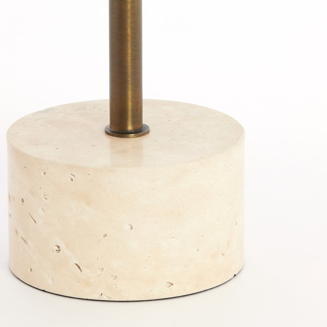 Civita Travertine Side Table - Bronze Light & Living 4