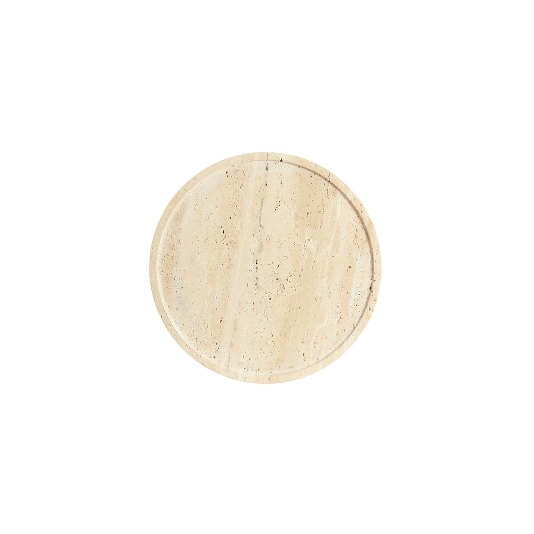 Civita Travertine Side Table - Bronze Light & Living 6