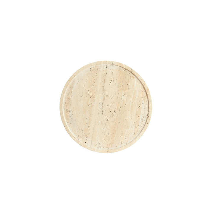 Civita Travertine Side Table - Bronze Light & Living 6