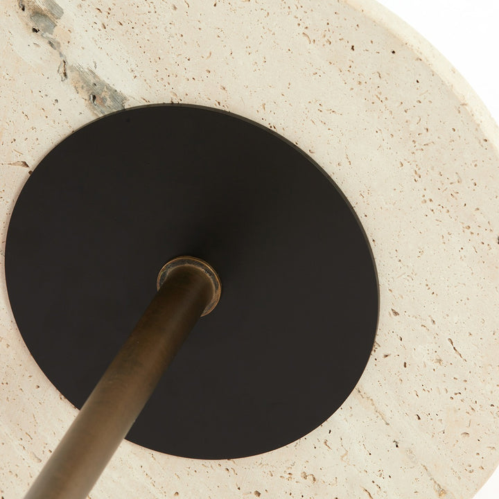 Civita Travertine Side Table - Bronze Light & Living 8