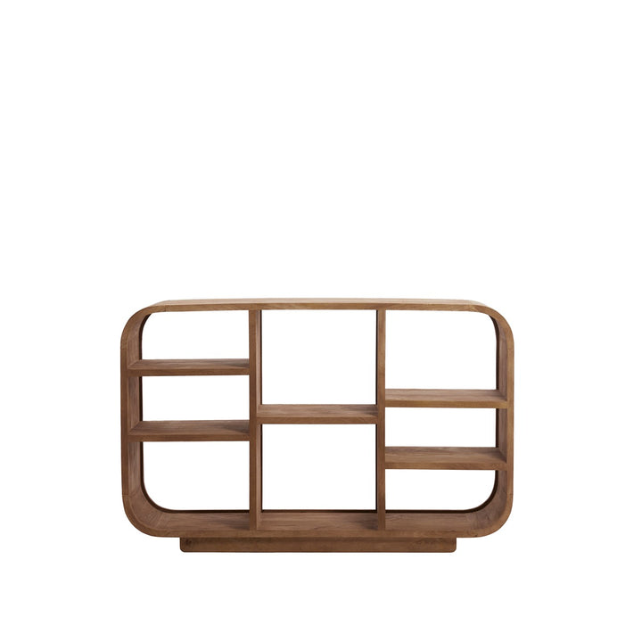 Dane Low Wooden Display Unit - Grey Brown Light & Living 1