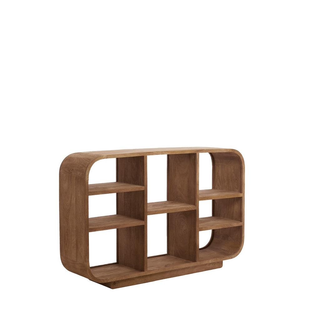 Dane Low Wooden Display Unit - Grey Brown Light & Living 2