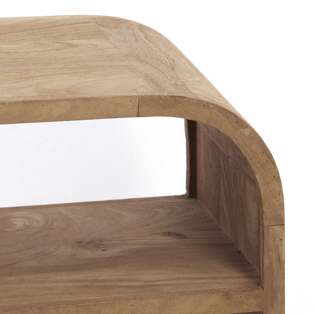 Dane Low Wooden Display Unit - Grey Brown Light & Living 4