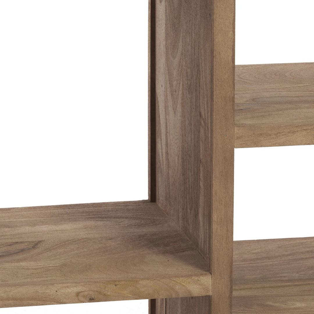 Dane Low Wooden Display Unit - Grey Brown Light & Living 5