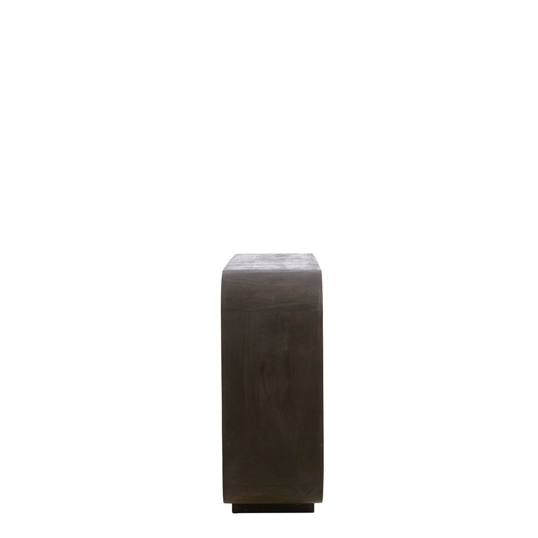Dane Low Wooden Display Unit - Dark Russet Light & Living 3