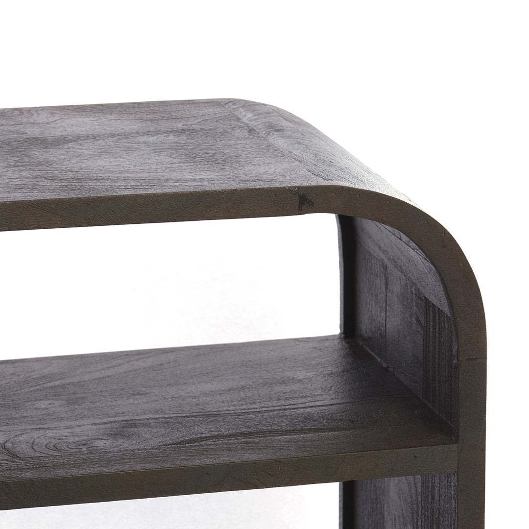 Dane Low Wooden Display Unit - Dark Russet Light & Living 4