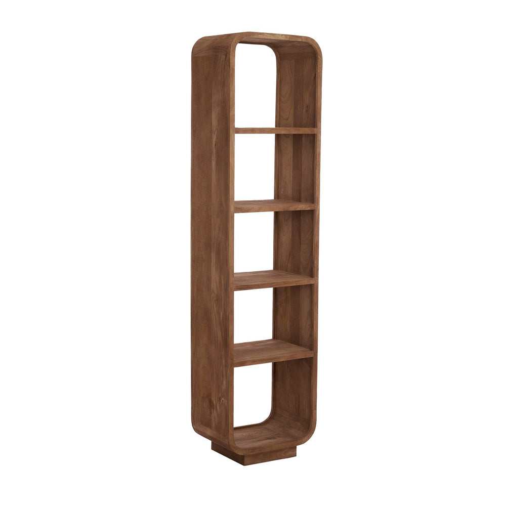 Dane Tall Wooden Display Unit - Grey Brown Light & Living 2