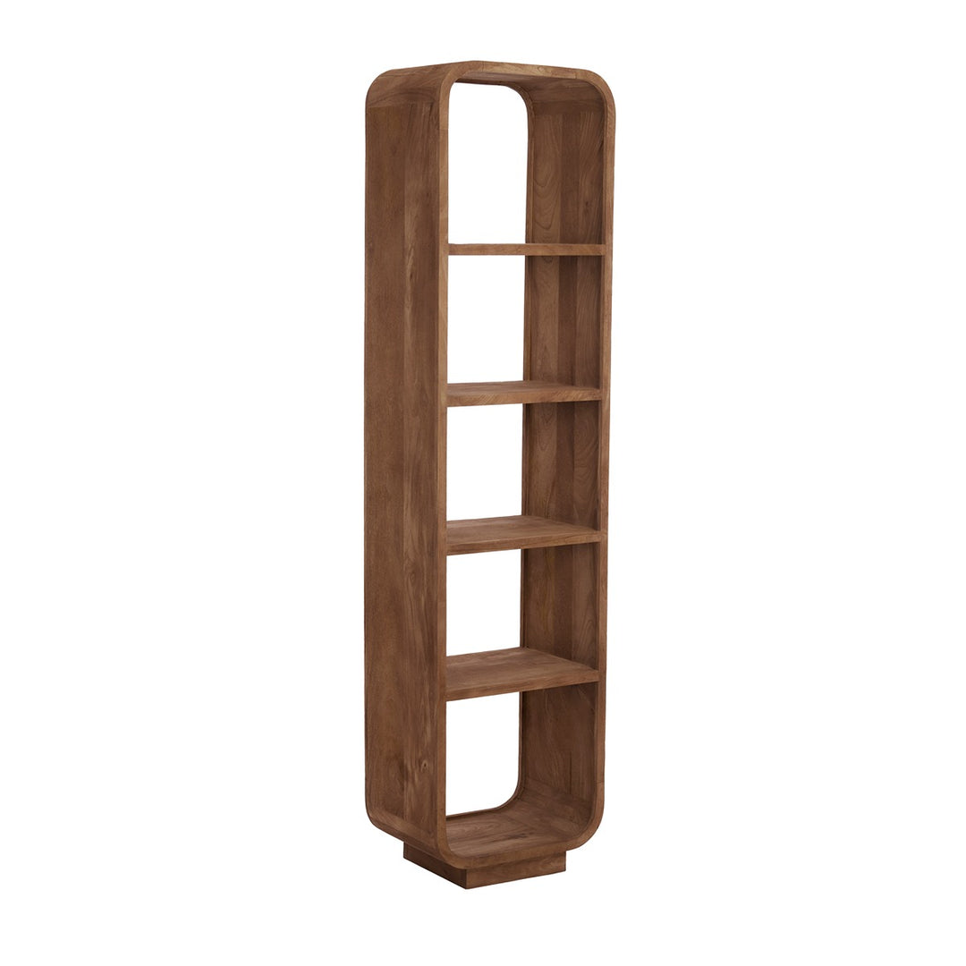 Dane Tall Wooden Display Unit - Grey Brown Light & Living 2