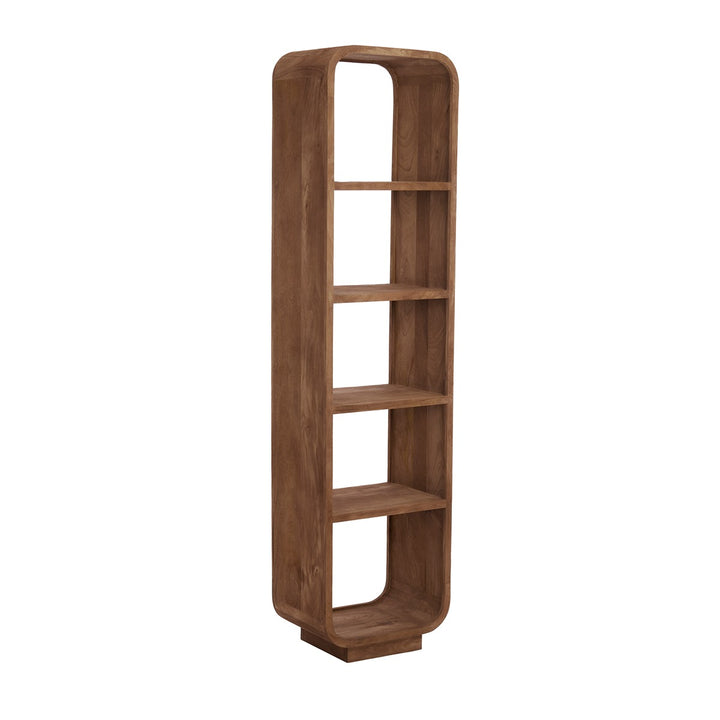 Dane Tall Wooden Display Unit - Grey Brown Light & Living 2