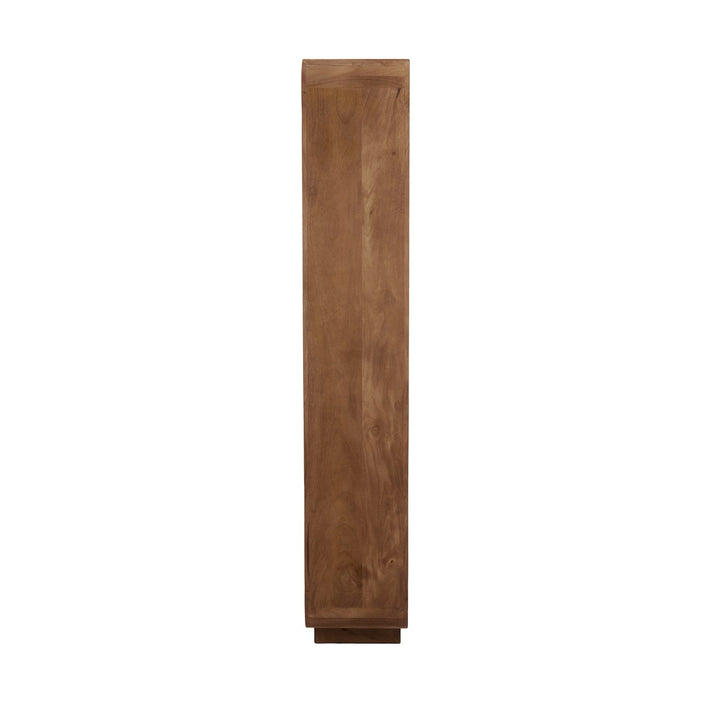 Dane Tall Wooden Display Unit - Grey Brown Light & Living 3