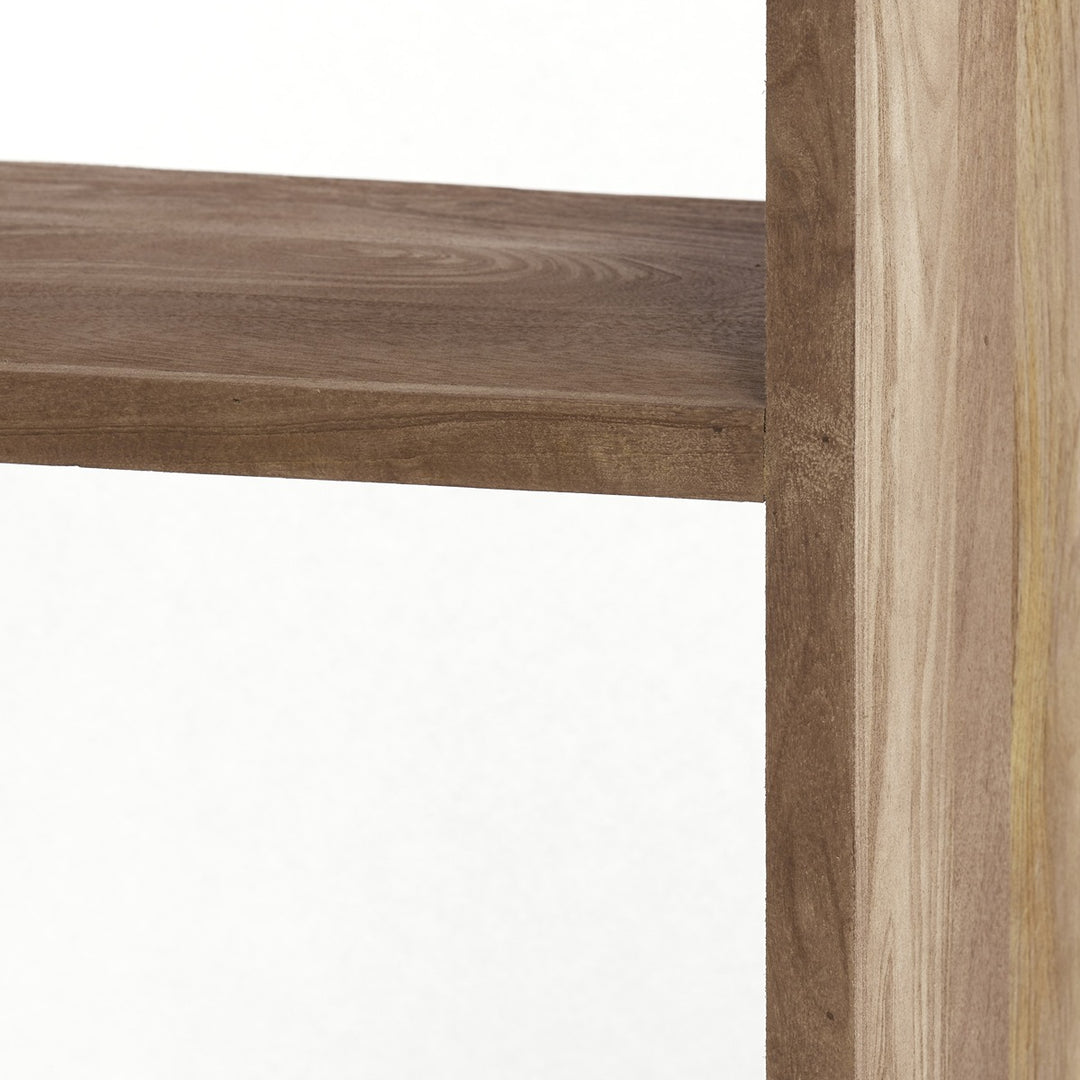 Dane Tall Wooden Display Unit - Grey Brown Light & Living 5