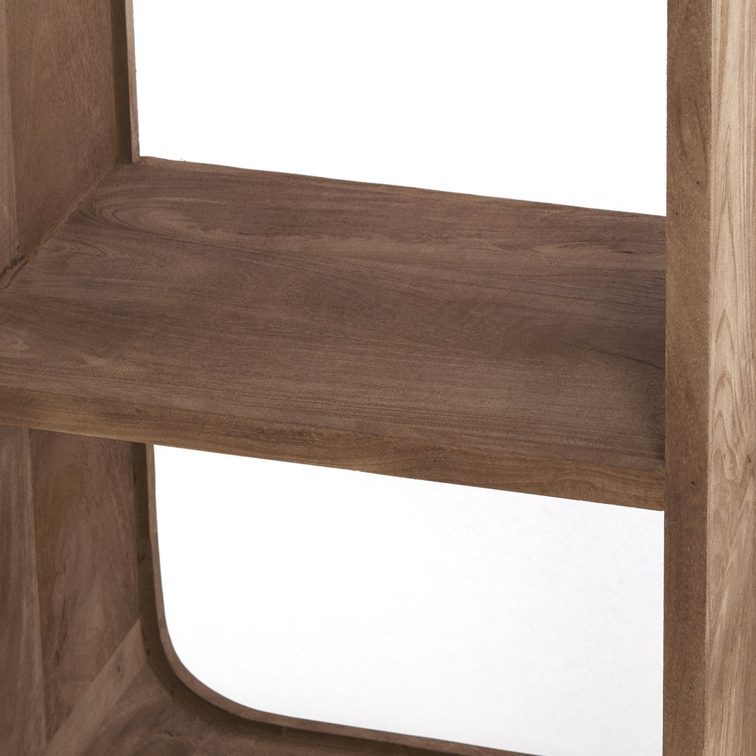 Dane Tall Wooden Display Unit - Grey Brown Light & Living 6