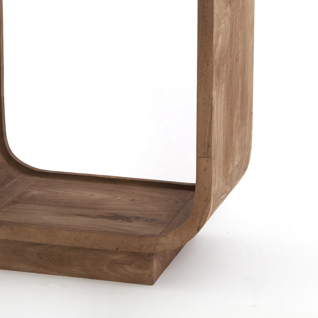 Dane Tall Wooden Display Unit - Grey Brown Light & Living 7