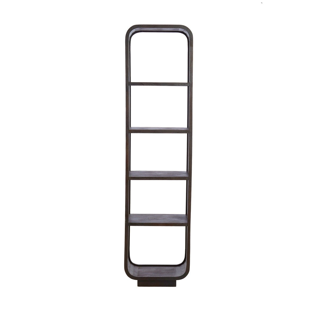 Dane Tall Wooden Display Unit - Dark Russet Light & Living 1
