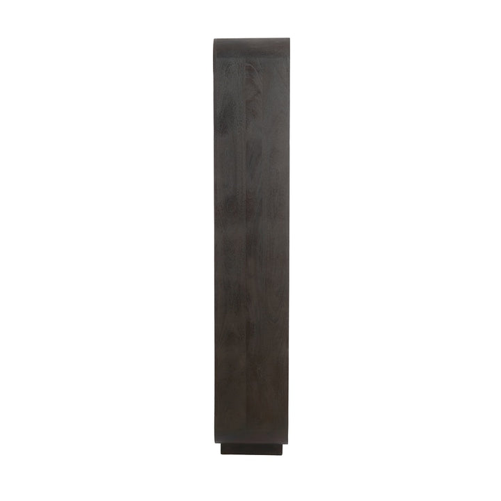 Dane Tall Wooden Display Unit - Dark Russet Light & Living 3