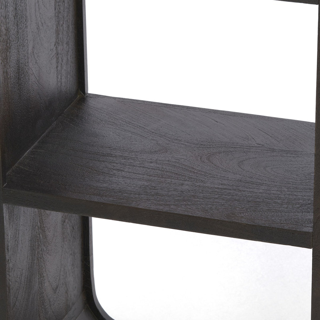 Dane Tall Wooden Display Unit - Dark Russet Light & Living 6