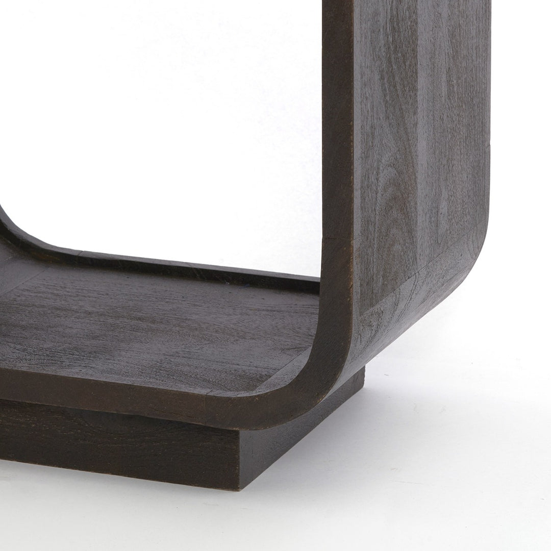 Dane Tall Wooden Display Unit - Dark Russet Light & Living 7