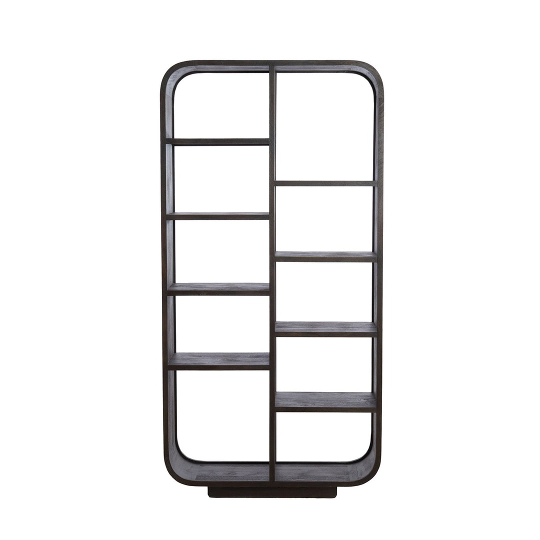 Dane Wooden Display Unit - Dark Russet Light & Living 1