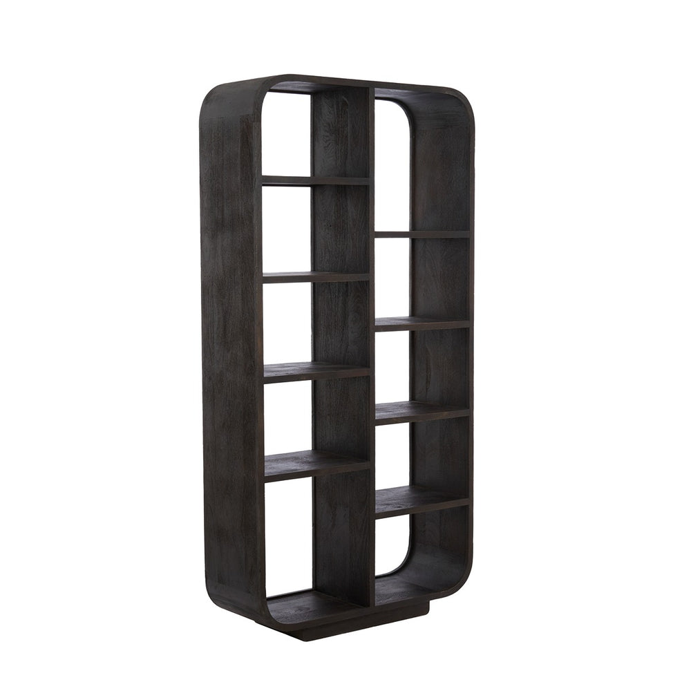 Dane Wooden Display Unit - Dark Russet Light & Living 2