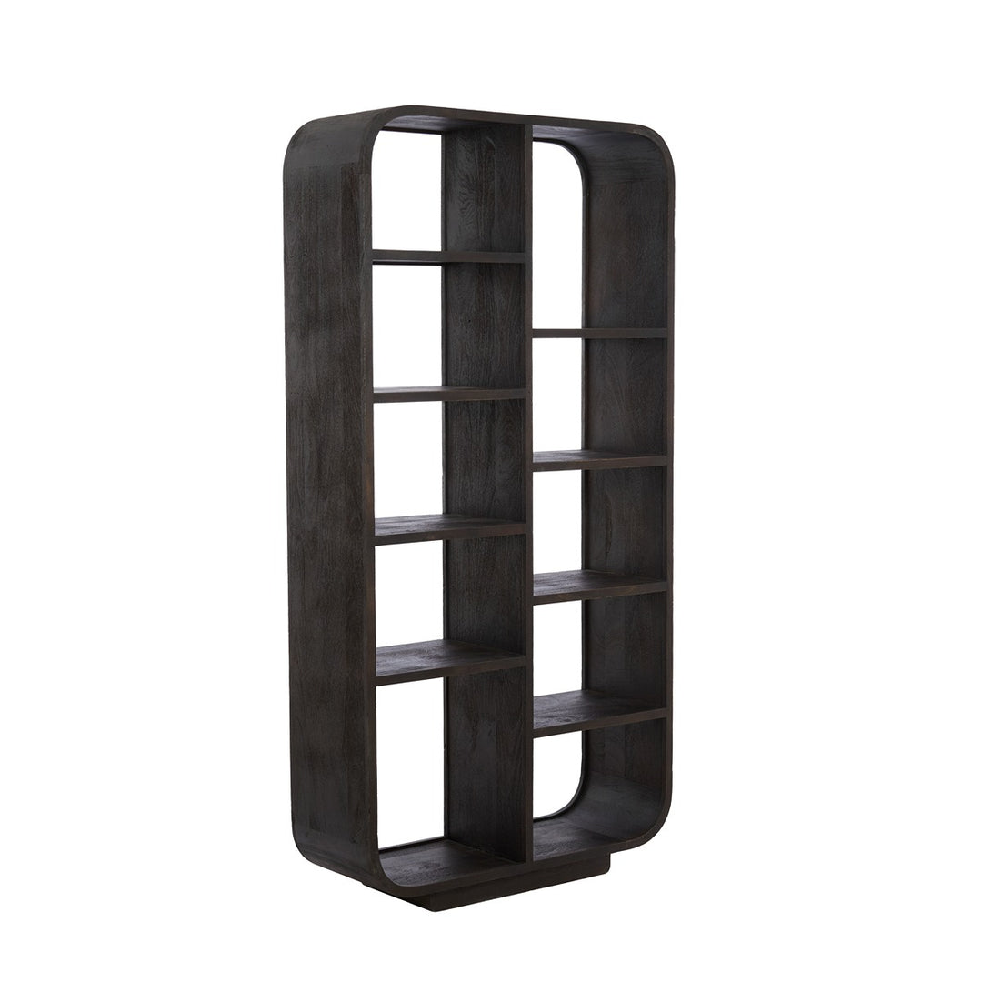 Dane Wooden Display Unit - Dark Russet Light & Living 2