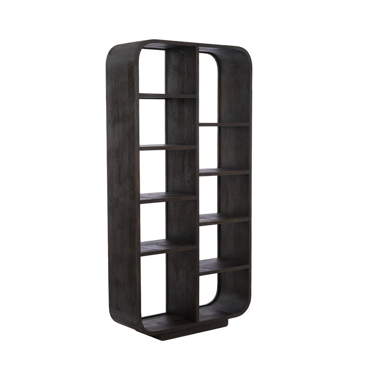 Dane Wooden Display Unit - Dark Russet Light & Living 2