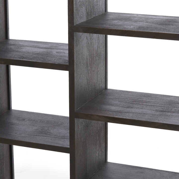 Dane Wooden Display Unit - Dark Russet Light & Living 5