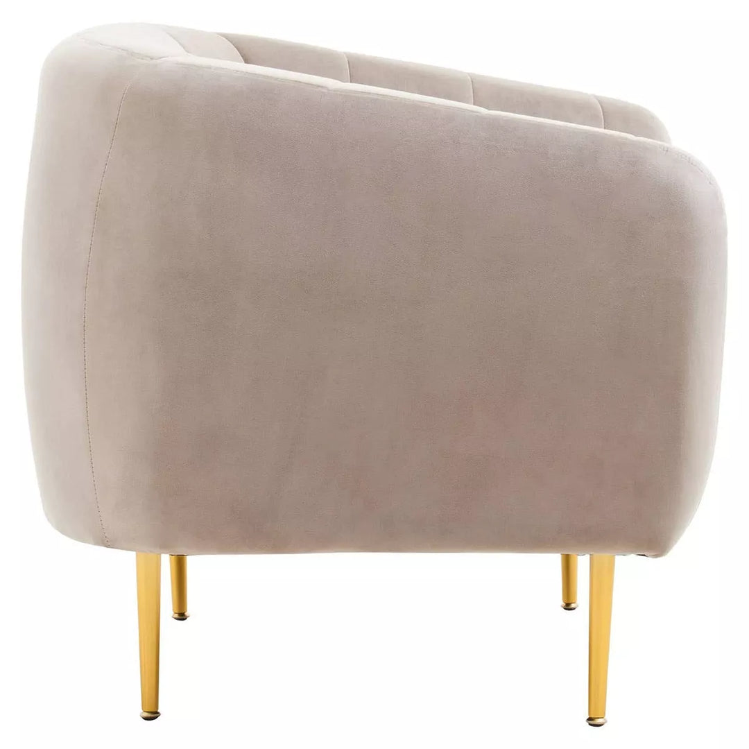 Yasmeen Velvet  Armchair - Mink
