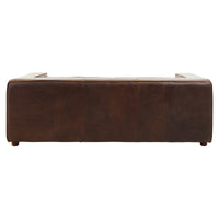 Olivia's King Three Seater Mexico Brown Leather Sofa