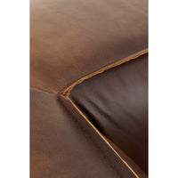 Olivia's King Three Seater Mexico Brown Leather Sofa