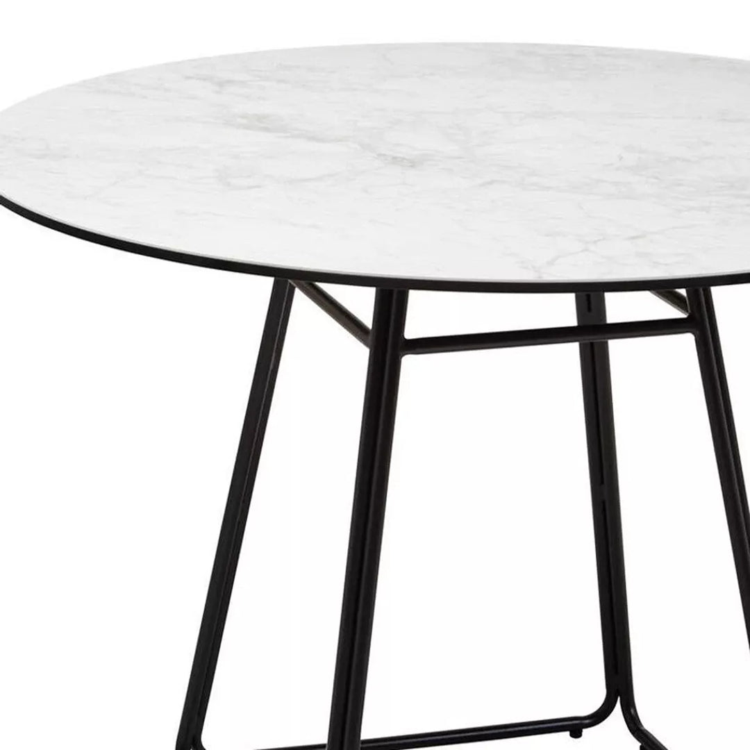 Imperia Ceramic Marble Effect Round Dining Table