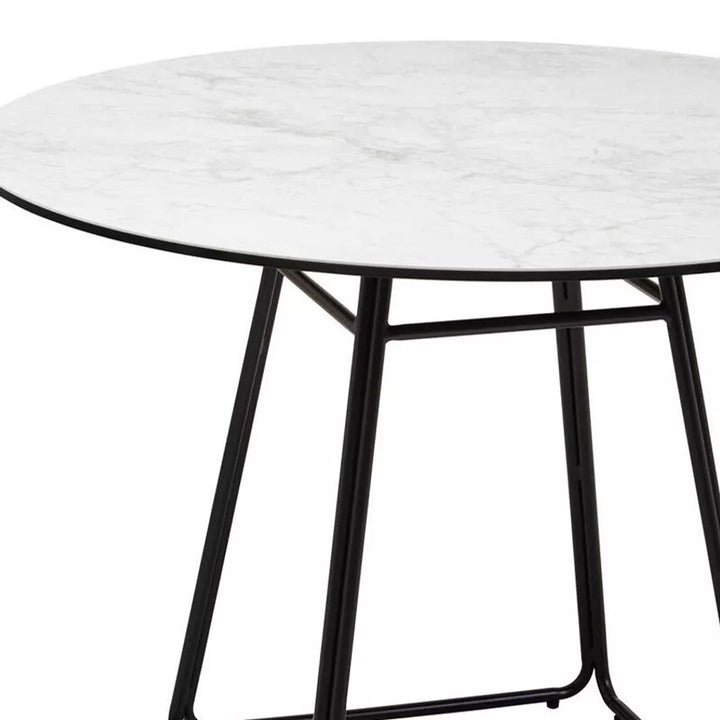 Imperia Ceramic Marble Effect Round Dining Table