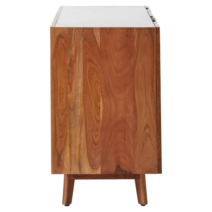 Myan 3 Drawer Sideboard - White Marble Premier 7