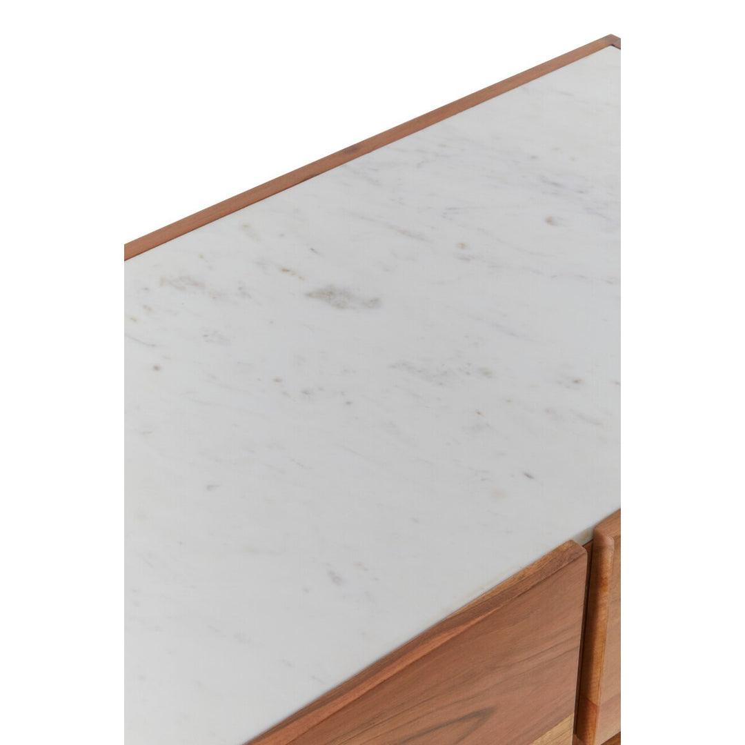 Myan 3 Drawer Sideboard - White Marble Premier 8