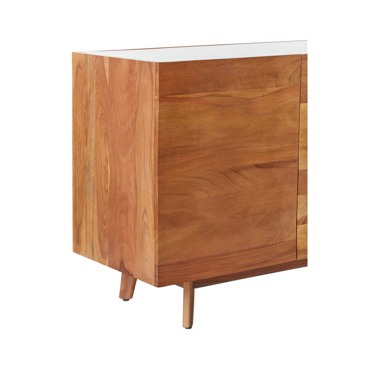 Myan 3 Drawer Sideboard - White Marble Premier 9