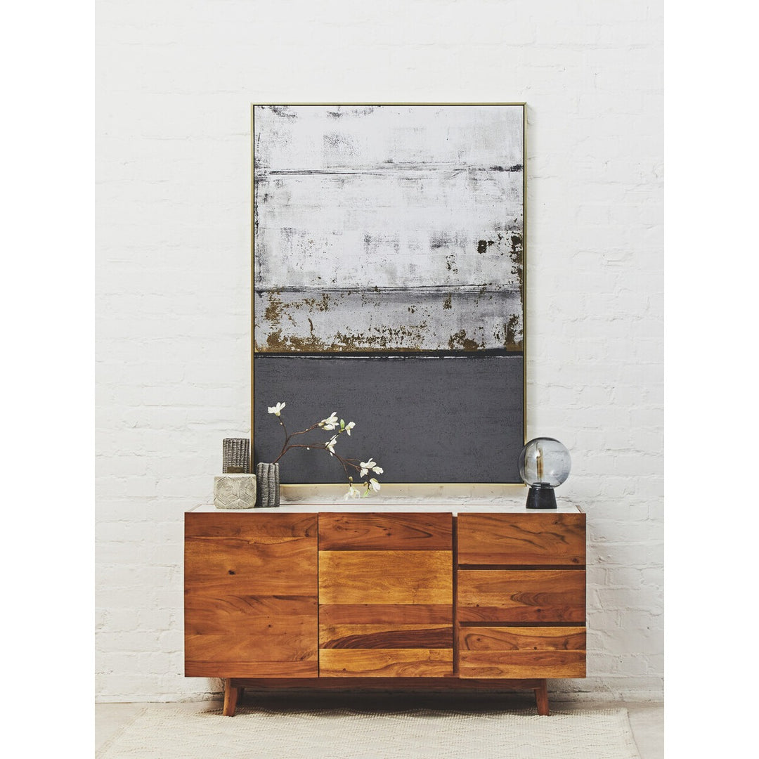 Myan 3 Drawer Sideboard - White Marble Premier 2