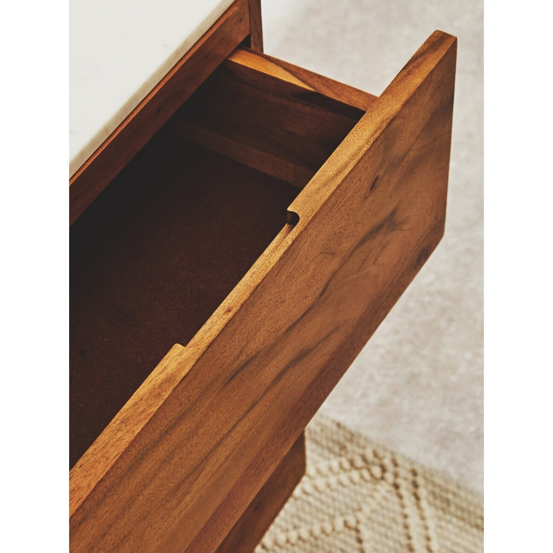 Myan 3 Drawer Sideboard - White Marble Premier 11