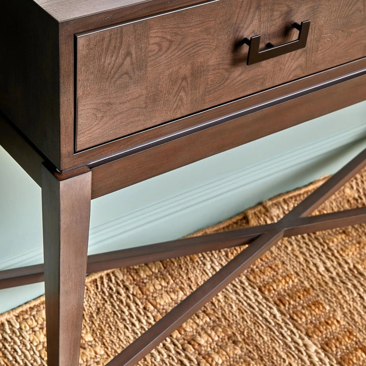 Dianthe Two Drawer Console Table - Antique Grey